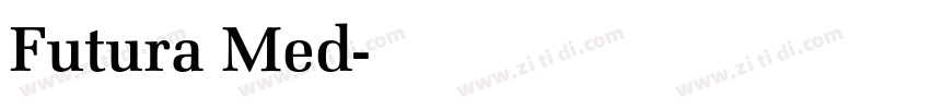 Futura Med字体转换